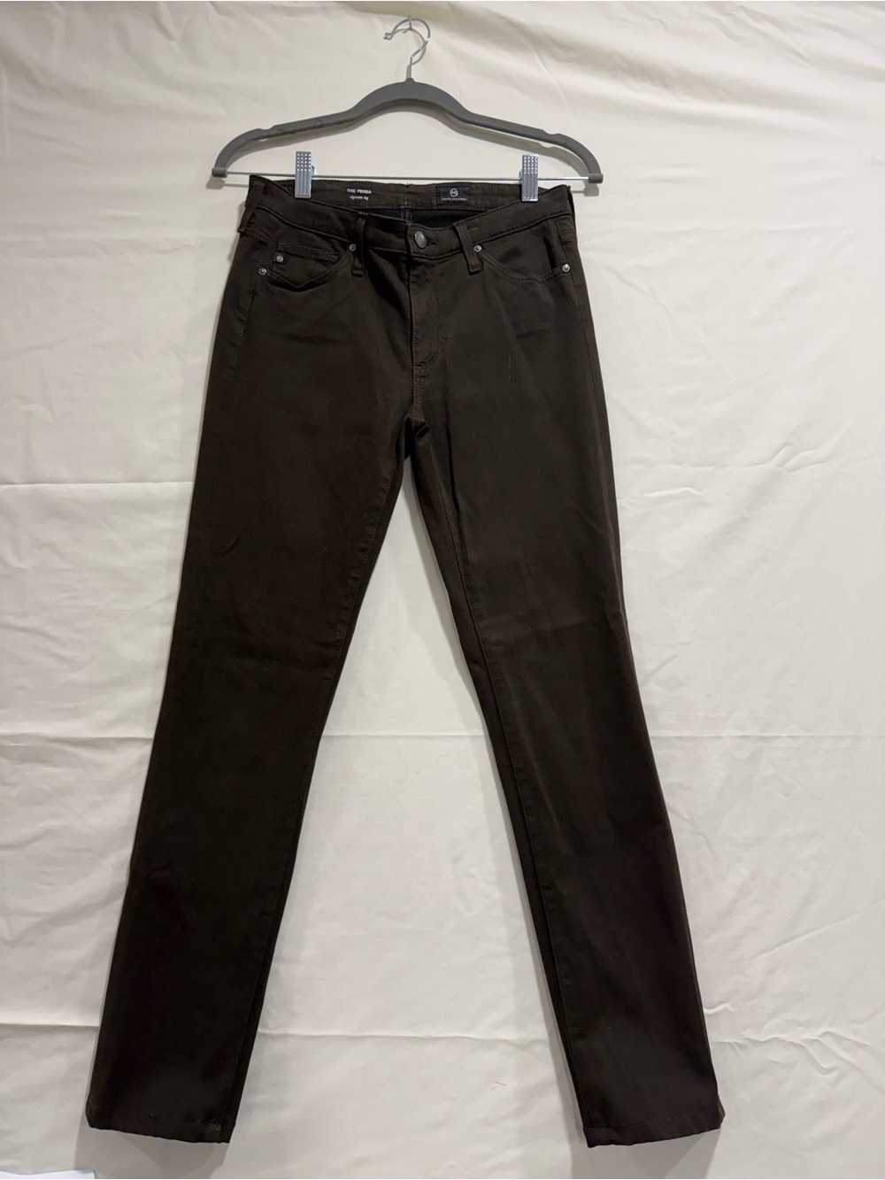 AG Adriano Goldschmied The Prima Cigarette Leg Jeans Brown Size 26R